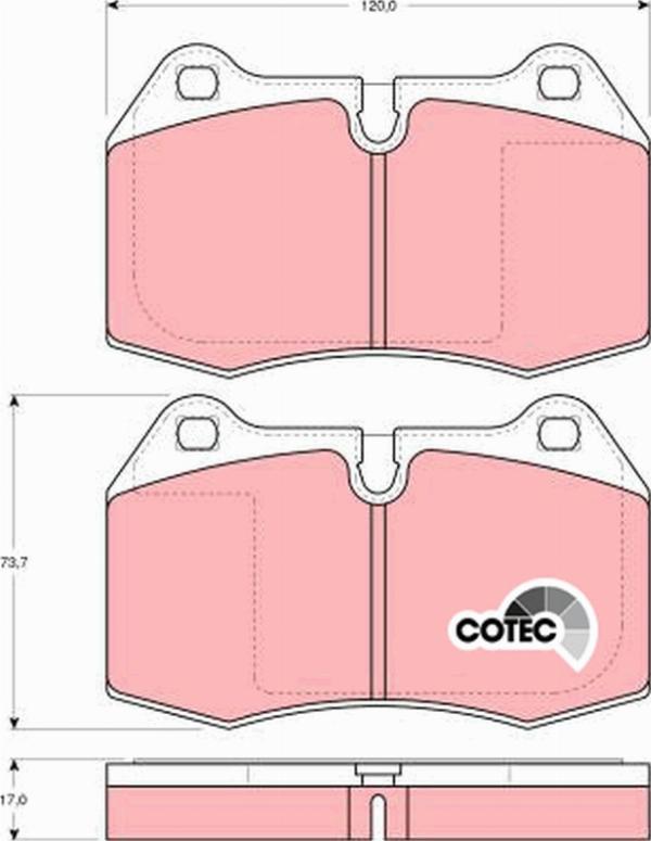 TRW GDB1269 - Гальмівні колодки, дискові гальма autozip.com.ua
