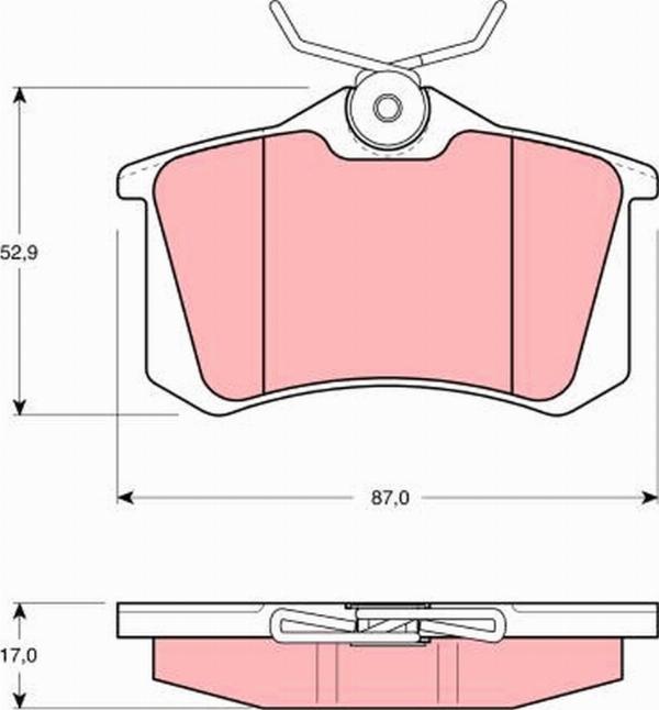 TRW GDB1267 - Гальмівні колодки, дискові гальма autozip.com.ua