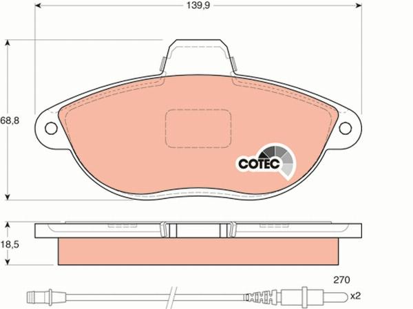 TRW GDB1216 - Гальмівні колодки, дискові гальма autozip.com.ua