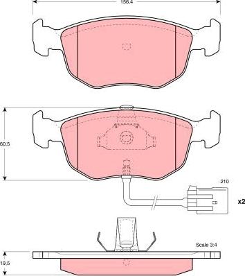 TRW GDB1213 - Гальмівні колодки, дискові гальма autozip.com.ua