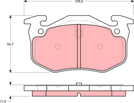 TRW GDB1217 - Гальмівні колодки, дискові гальма autozip.com.ua