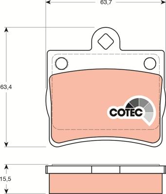 TRW GDB1283 - Гальмівні колодки, дискові гальма autozip.com.ua