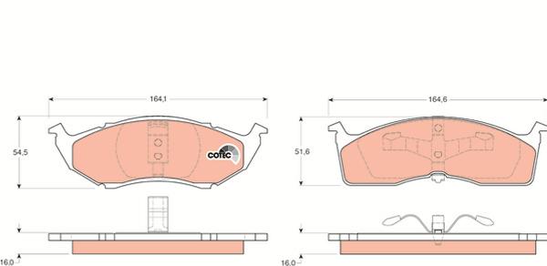 TRW GDB1236 - Гальмівні колодки, дискові гальма autozip.com.ua