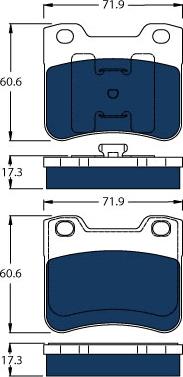 TRW GDB1279BTE - Гальмівні колодки, дискові гальма autozip.com.ua