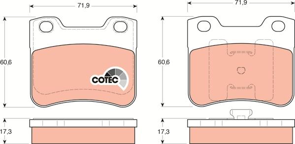 TRW GDB1279 - Гальмівні колодки, дискові гальма autozip.com.ua