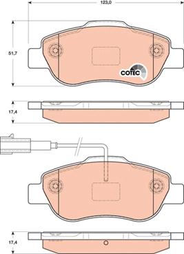 TRW GDB1746 - Гальмівні колодки, дискові гальма autozip.com.ua