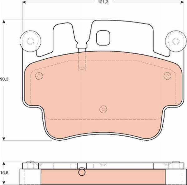 TRW GDB1742 - Гальмівні колодки, дискові гальма autozip.com.ua