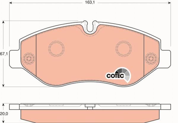 TRW GDB1747 - Гальмівні колодки, дискові гальма autozip.com.ua