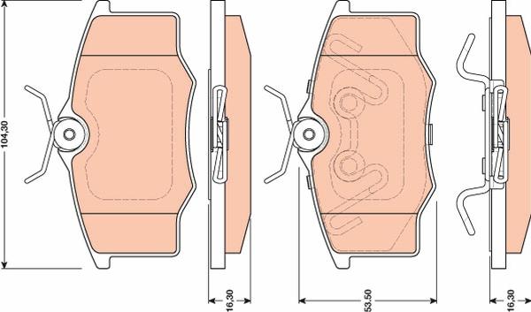 TRW GDB1759 - Гальмівні колодки, дискові гальма autozip.com.ua