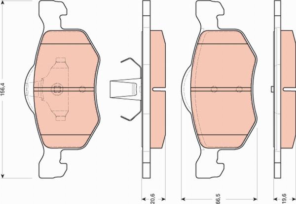 TRW GDB1753 - Гальмівні колодки, дискові гальма autozip.com.ua
