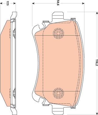 TRW GDB1769 - Гальмівні колодки, дискові гальма autozip.com.ua