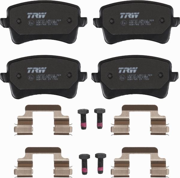 TRW GDB1765 - Гальмівні колодки, дискові гальма autozip.com.ua