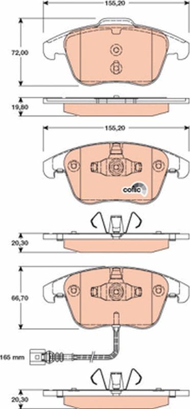 TRW GDB1762 - Гальмівні колодки, дискові гальма autozip.com.ua