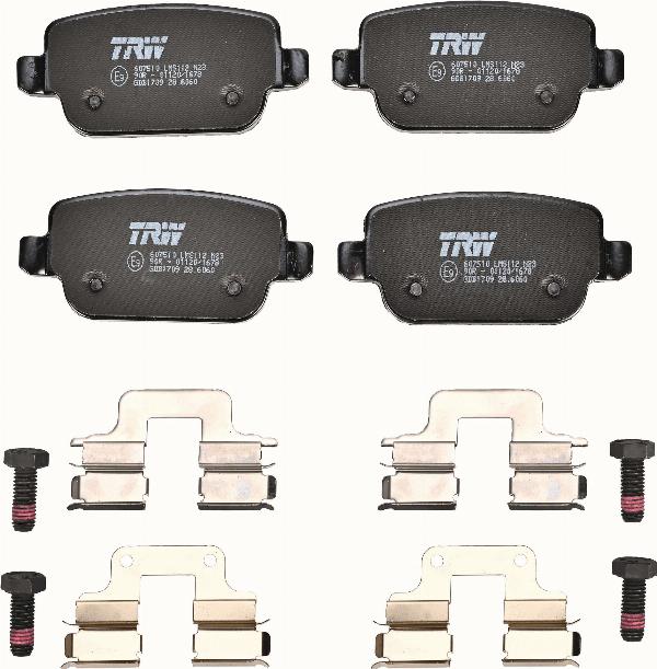 TRW GDB1709 - Гальмівні колодки, дискові гальма autozip.com.ua