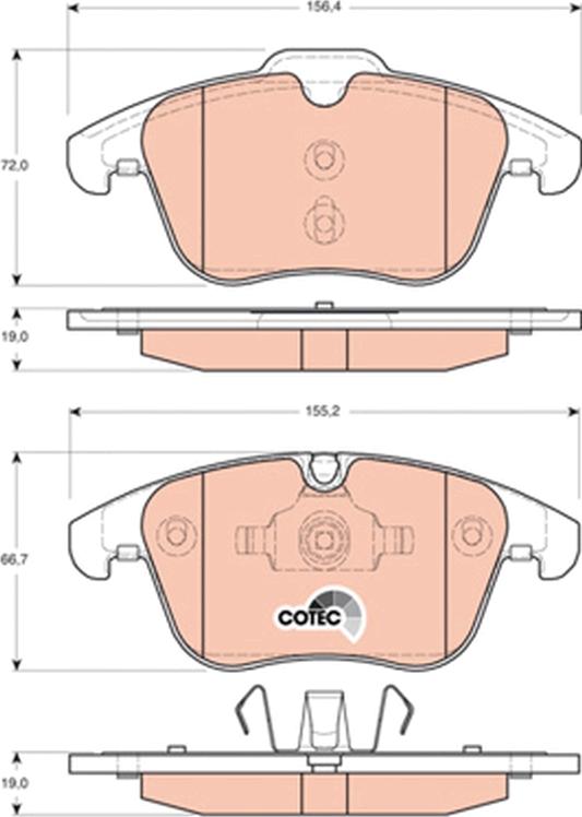 TRW GDB1705 - Гальмівні колодки, дискові гальма autozip.com.ua