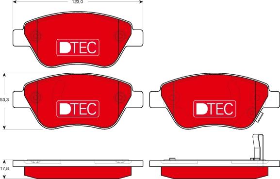 TRW GDB1700DTE - Гальмівні колодки, дискові гальма autozip.com.ua