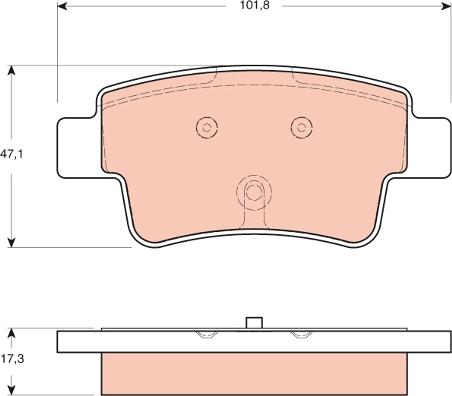 TRW GDB1714 - Гальмівні колодки, дискові гальма autozip.com.ua