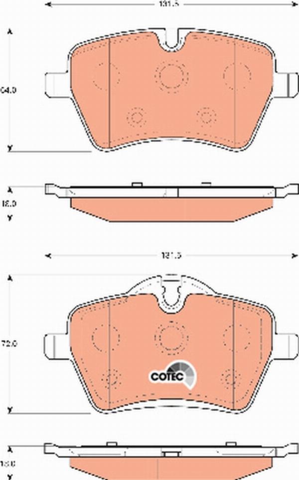 TRW GDB1712 - Гальмівні колодки, дискові гальма autozip.com.ua