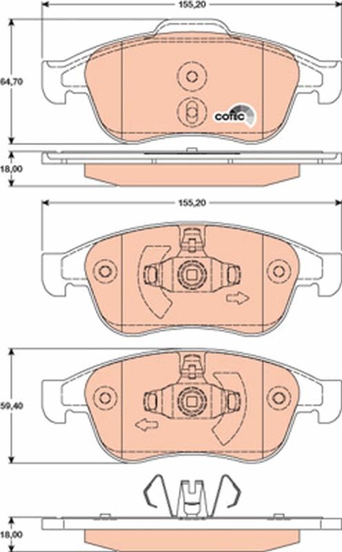 TRW GDB1789 - Гальмівні колодки, дискові гальма autozip.com.ua