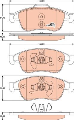 TRW GDB1789 - Гальмівні колодки, дискові гальма autozip.com.ua