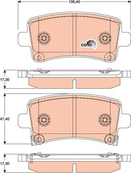 TRW GDB1784DT - Гальмівні колодки, дискові гальма autozip.com.ua