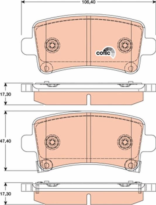 TRW GDB1784 - Гальмівні колодки, дискові гальма autozip.com.ua