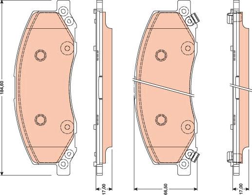 TRW GDB1781 - Гальмівні колодки, дискові гальма autozip.com.ua