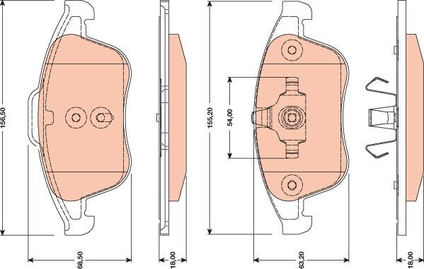 TRW GDB1788 - Гальмівні колодки, дискові гальма autozip.com.ua