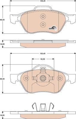 TRW GDB1787 - Гальмівні колодки, дискові гальма autozip.com.ua