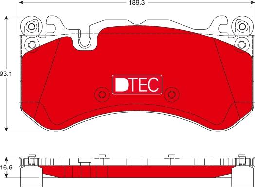 TRW GDB1734DTE - Гальмівні колодки, дискові гальма autozip.com.ua