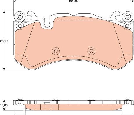 TRW GDB1734 - Гальмівні колодки, дискові гальма autozip.com.ua