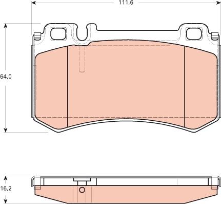 TRW GDB1735 - Гальмівні колодки, дискові гальма autozip.com.ua