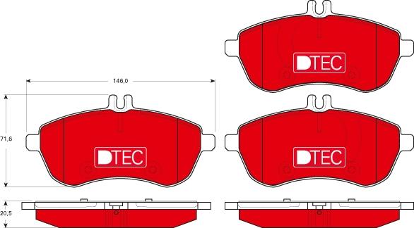 TRW GDB1736DTE - Гальмівні колодки, дискові гальма autozip.com.ua