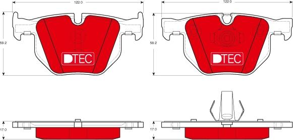 TRW GDB1730DTE - Гальмівні колодки, дискові гальма autozip.com.ua