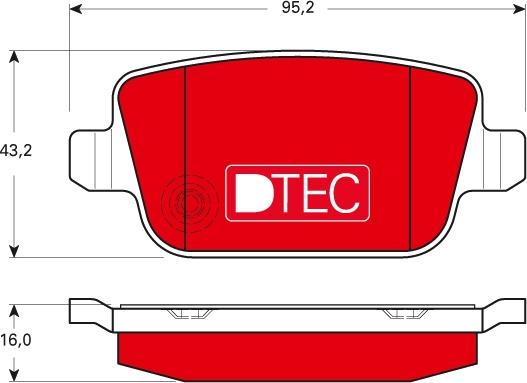 TRW GDB1732DTE - Гальмівні колодки, дискові гальма autozip.com.ua