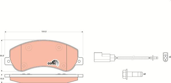 TRW GDB1724 - Гальмівні колодки, дискові гальма autozip.com.ua