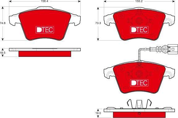 TRW GDB1721DTE - Гальмівні колодки, дискові гальма autozip.com.ua