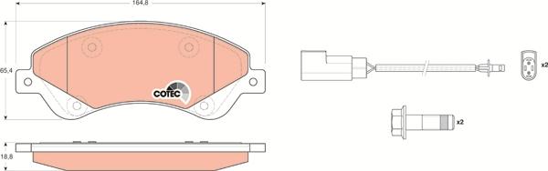 TRW GDB1723 - Гальмівні колодки, дискові гальма autozip.com.ua