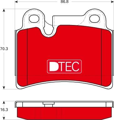 TRW GDB1722DTE - Гальмівні колодки, дискові гальма autozip.com.ua