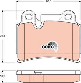 TRW GDB1722 - Гальмівні колодки, дискові гальма autozip.com.ua