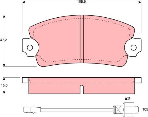 TRW GDB172 - Гальмівні колодки, дискові гальма autozip.com.ua