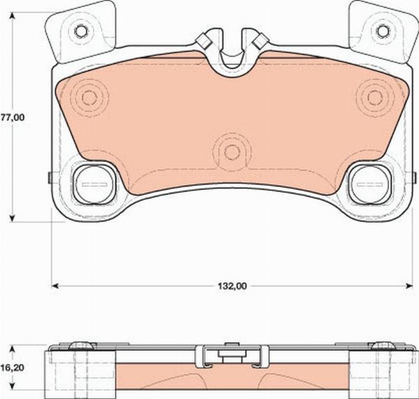 TRW GDB1775 - Гальмівні колодки, дискові гальма autozip.com.ua