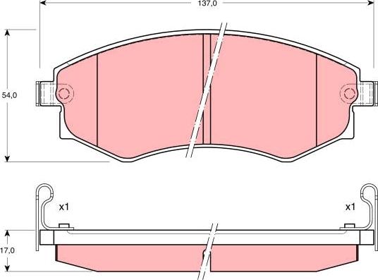 TRW GDB895 - Гальмівні колодки, дискові гальма autozip.com.ua