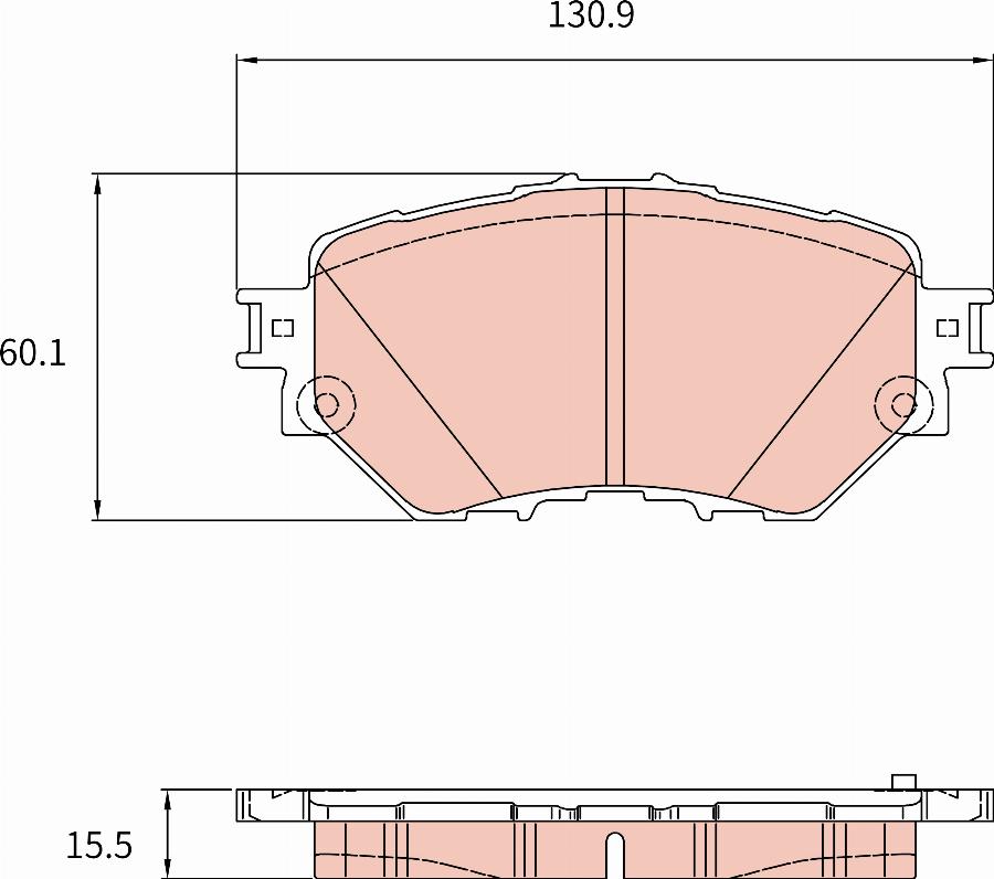 TRW GDB8960DT - Гальмівні колодки, дискові гальма autozip.com.ua