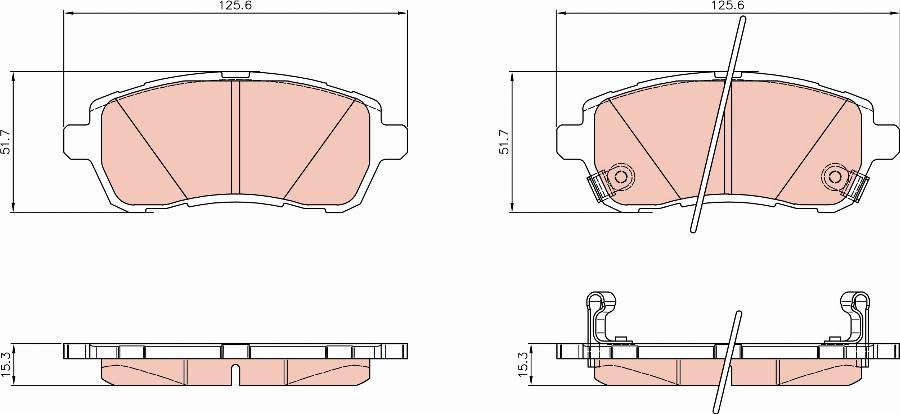 TRW GDB8961 - Гальмівні колодки, дискові гальма autozip.com.ua