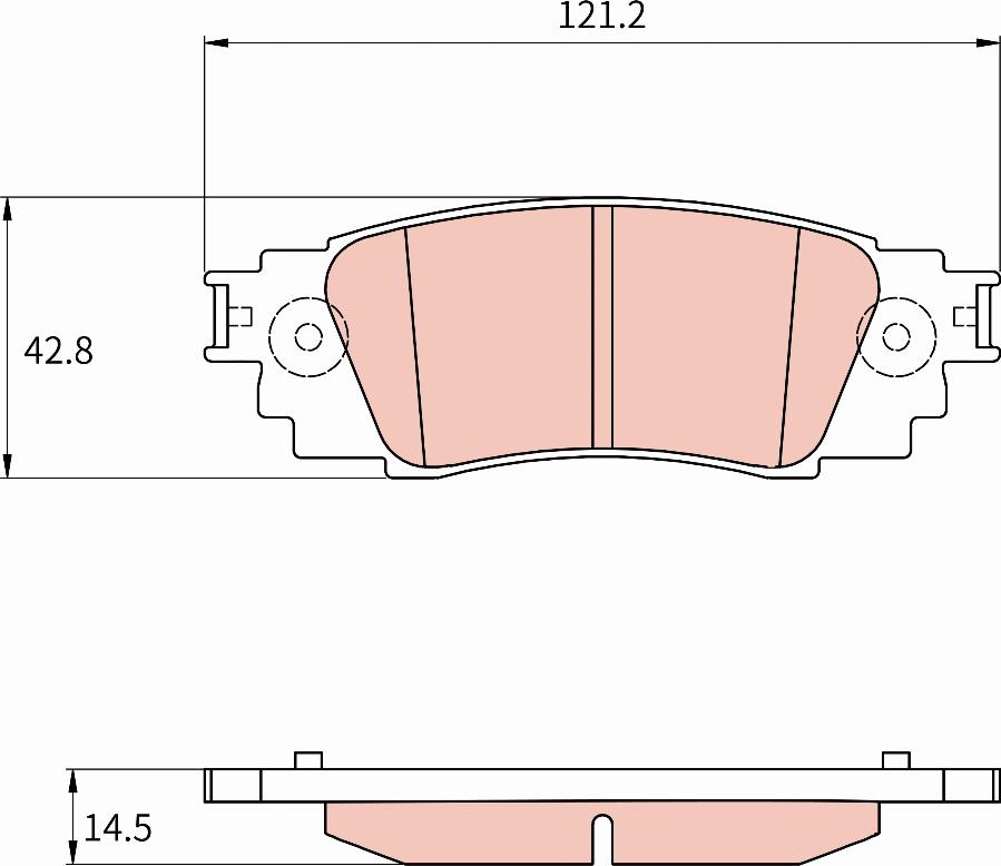 TRW GDB8968AT - Гальмівні колодки, дискові гальма autozip.com.ua