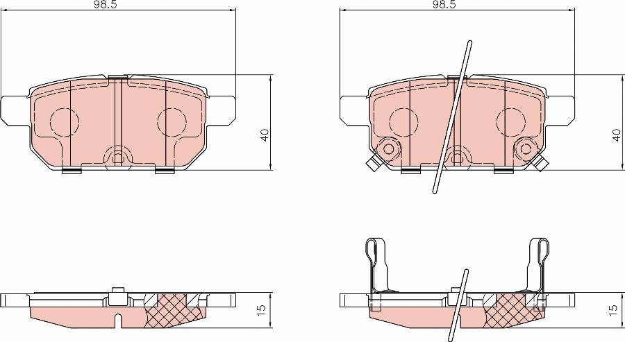 TRW GDB8962 - Гальмівні колодки, дискові гальма autozip.com.ua