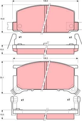 TRW GDB898 - Гальмівні колодки, дискові гальма autozip.com.ua