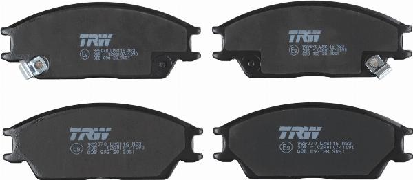 TRW GDB893 - Гальмівні колодки, дискові гальма autozip.com.ua