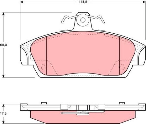 TRW GDB859 - Гальмівні колодки, дискові гальма autozip.com.ua